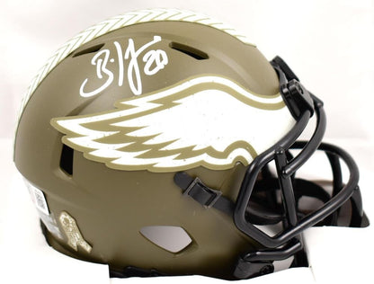 Brian Dawkins Signed Philadelphia Eagles Salute to Service Mini Helmet
