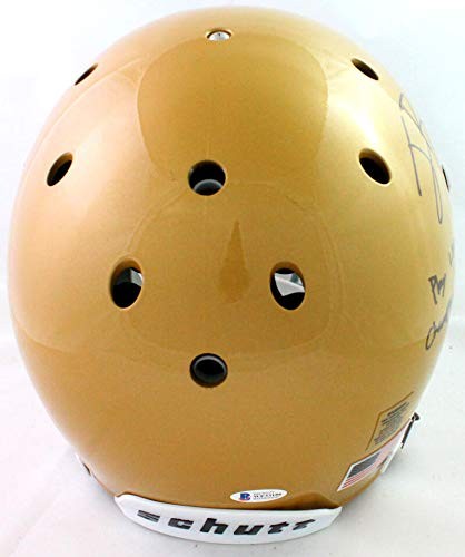 Ian Book Signed Notre Dame Full Size Schutt Authentic Helmet Inscribed