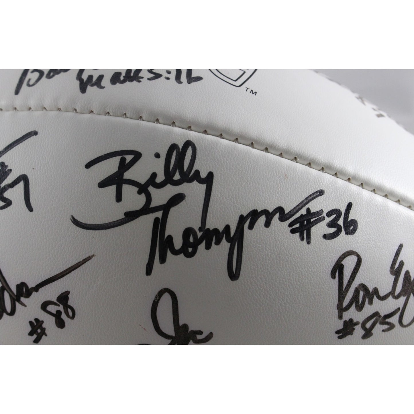 Red Miller & Tom Jackson Signed Denver Broncos 1977 Team Football