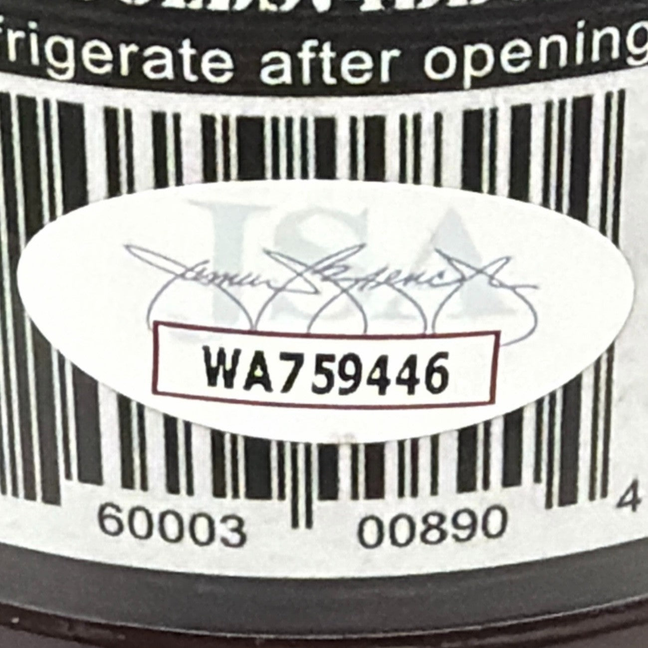 Nick Mangold Signed Mangold's 74 BBQ O.G. Sauce Jar