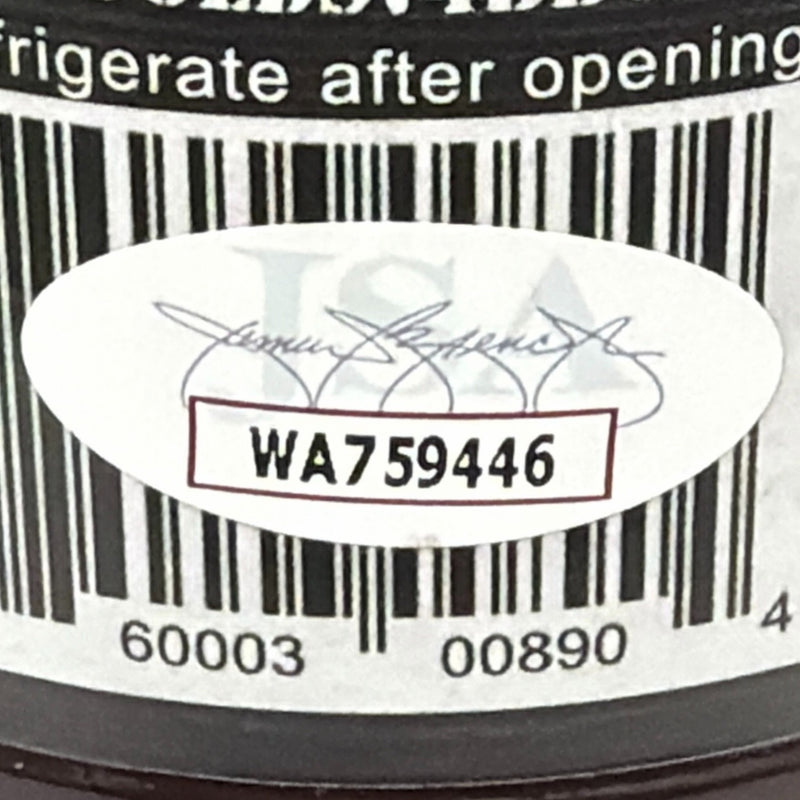 Nick Mangold Signed Mangold's 74 BBQ O.G. Sauce Jar