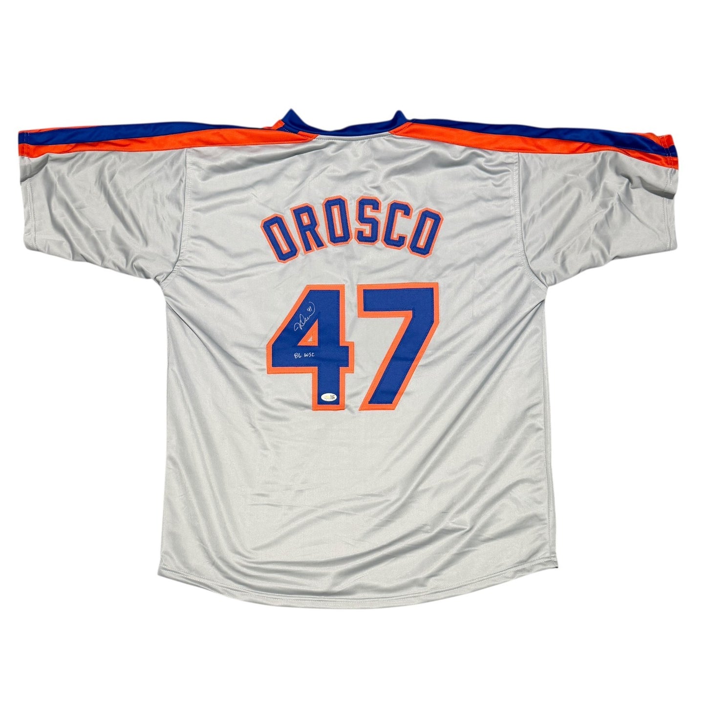 Jesse Orosco Signed New York Mets Custom Jersey 86 WSC (JSA COA)