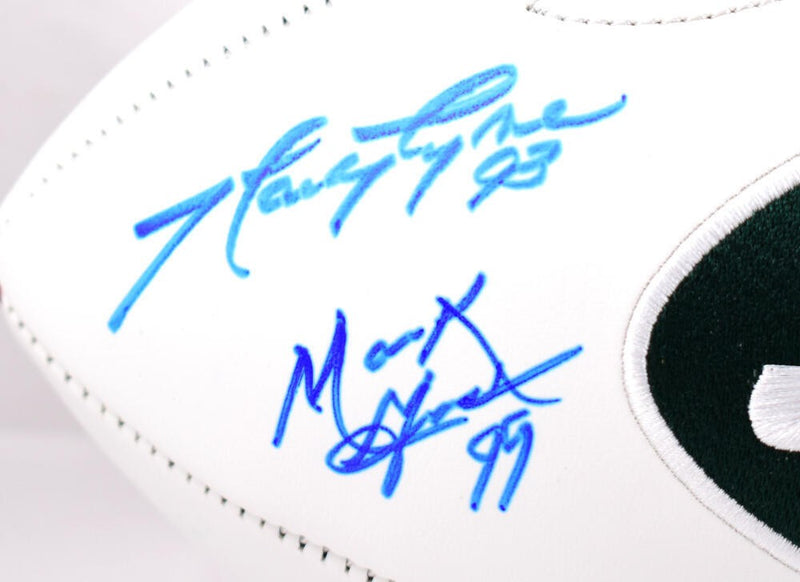 Sack Exchange Autographed New York Jets Logo Football (4 Signatures)