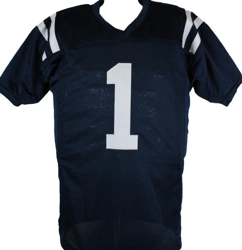 A.J. Brown Autographed Blue College Style Jersey