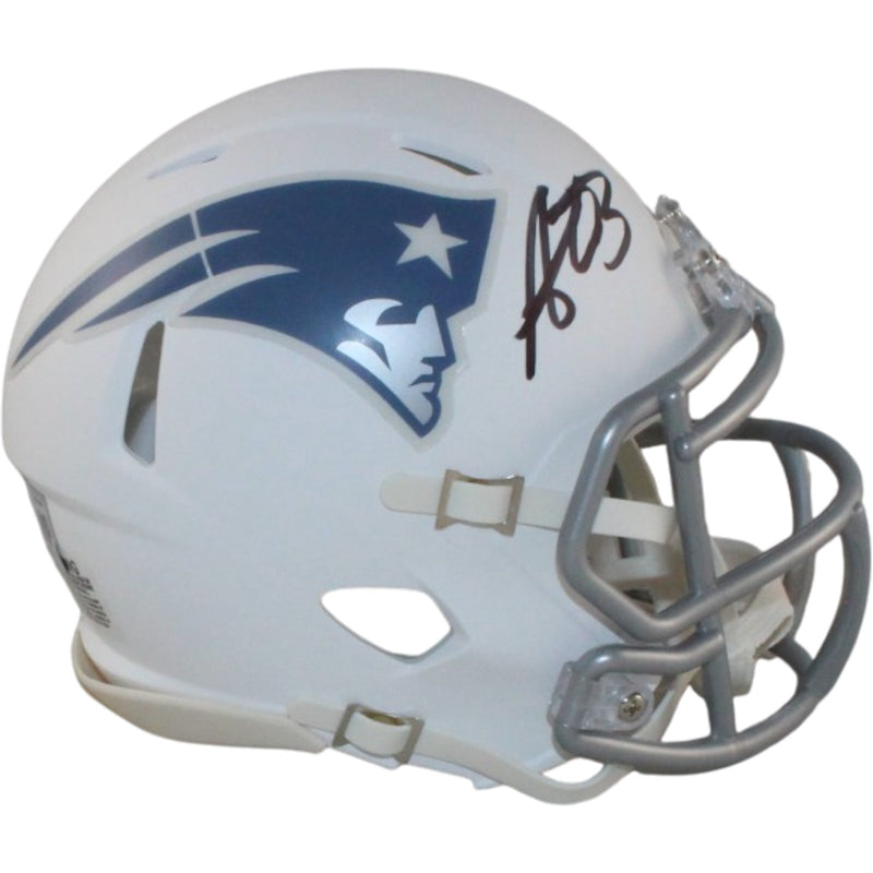 AJ Brown Signed New England Patriots Rivalries Mini Helmet