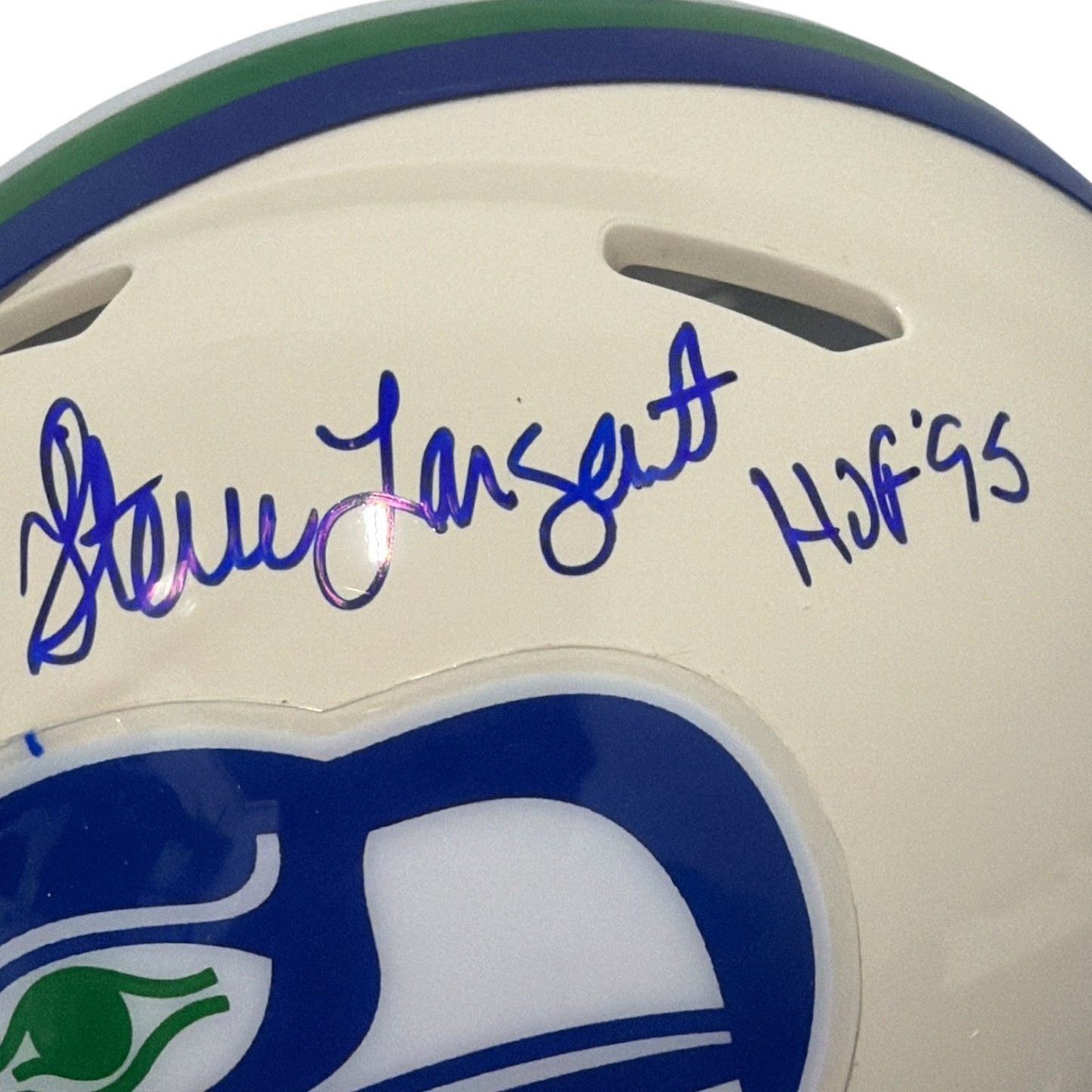 Steve Largent Signed Seattle Seahawks Retro Mini Helmet