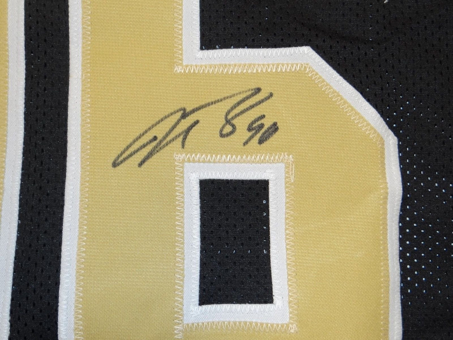 Justin Smith Autographed Black Custom Football Jersey