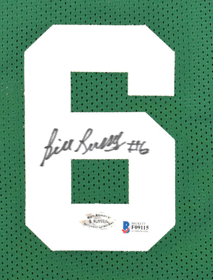 Bill Russell Signed Boston Celtics Custom Green Jersey