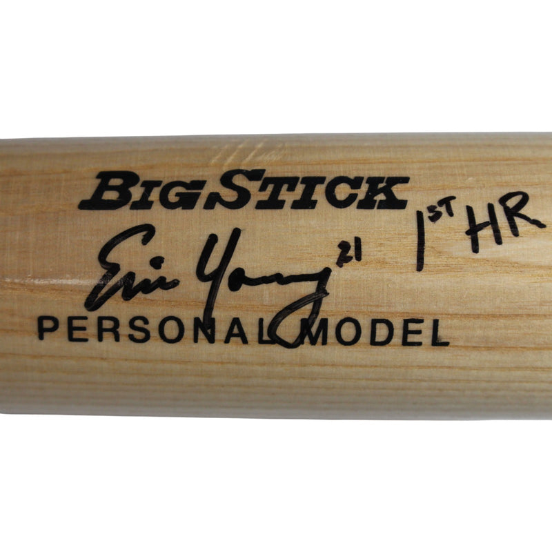Eric Young Signed Colorado Rockies 1993 Opening Day Bat w/ "1st HR" Inscription