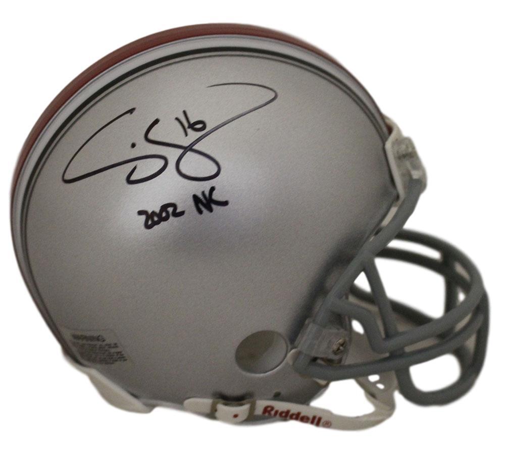 Craig Krenzel Autographed Ohio State Buckeyes Mini Helmet (02 NC Inscription)