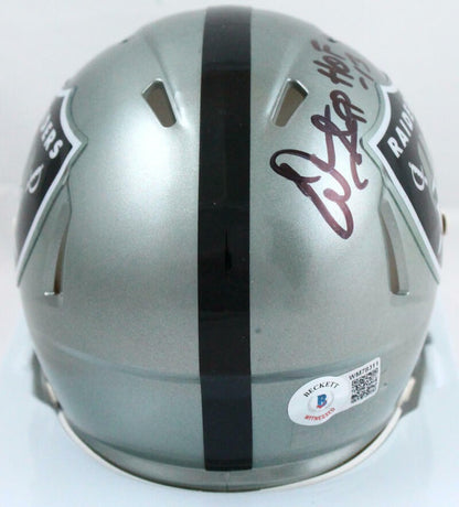 Warren Sapp Signed Oakland Raiders Flash Speed Mini Helmet - HOF