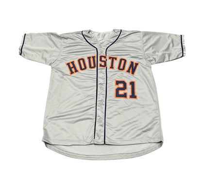 Yainer Diaz Houston Astros Signed Custom Jersey Beckett BAS