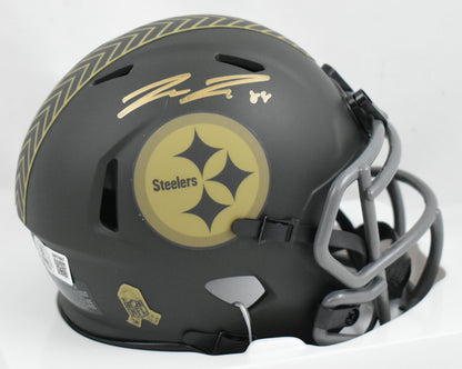 Pat Freiermuth Signed Pittsburgh Steelers 2025 Salute to Service Mini Helmet
