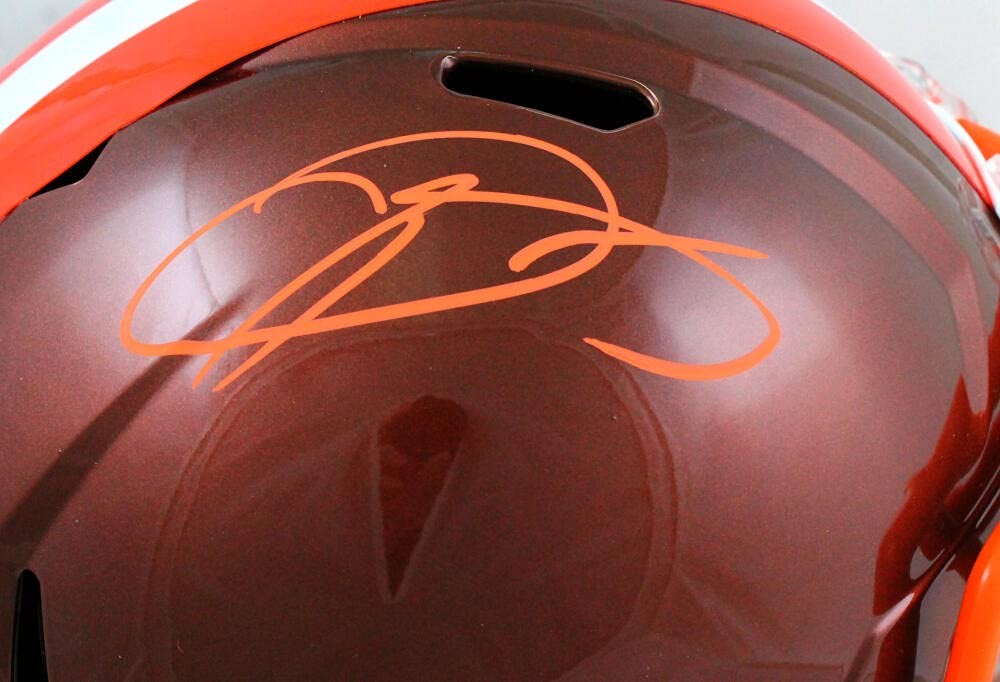 Odell Beckham Autographed Cleveland Browns Full Size Flash Speed Helmet