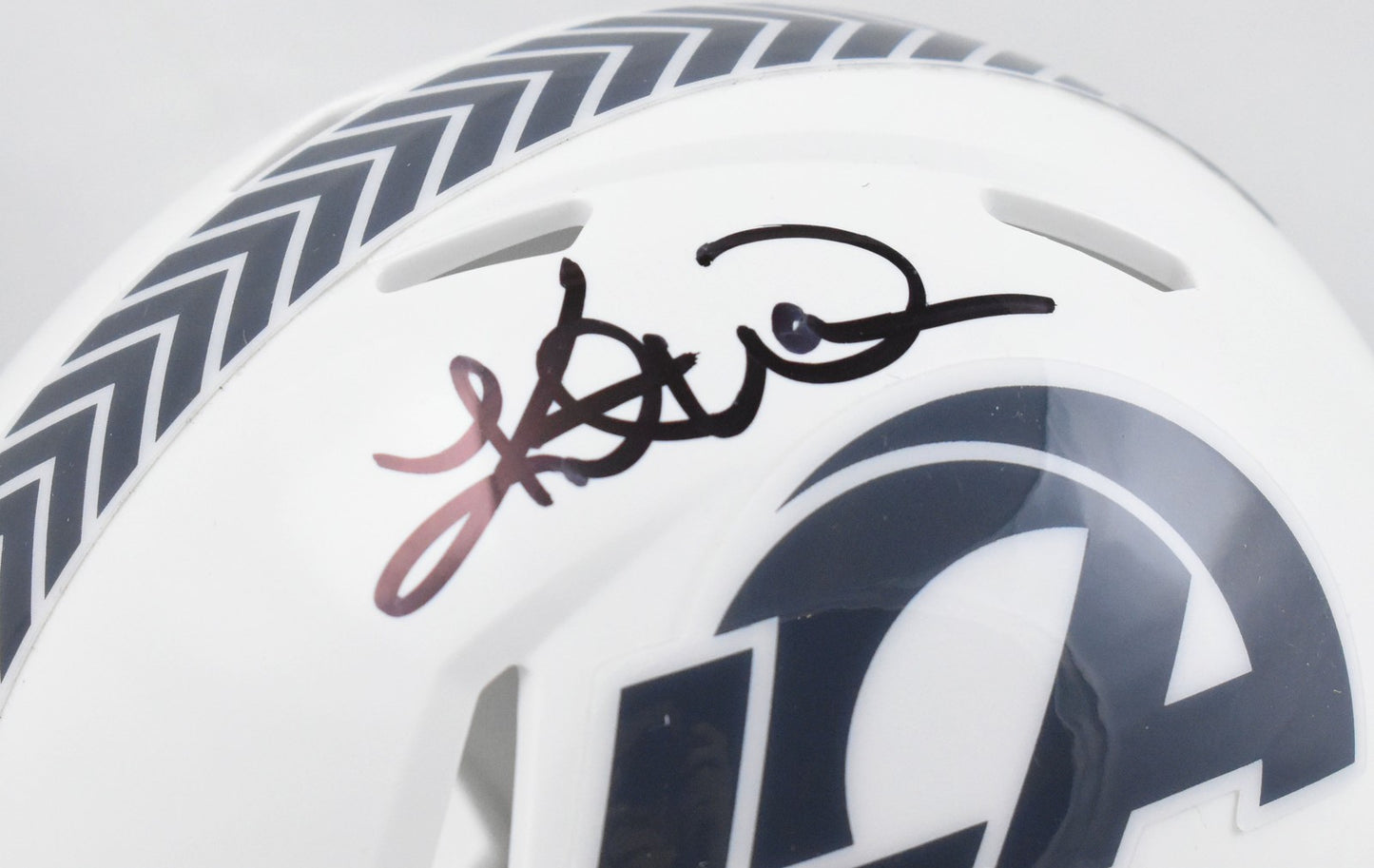 Kurt Warner Signed Los Angeles Rams 2024 Salute to Service Mini Helmet