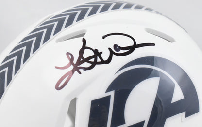 Kurt Warner Signed Los Angeles Rams 2024 Salute to Service Mini Helmet