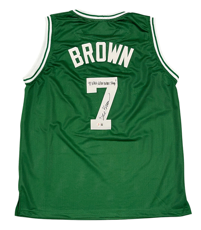 Dee Brown Signed Boston Celtics Custom Jersey - 91 Slam Dunk Champ