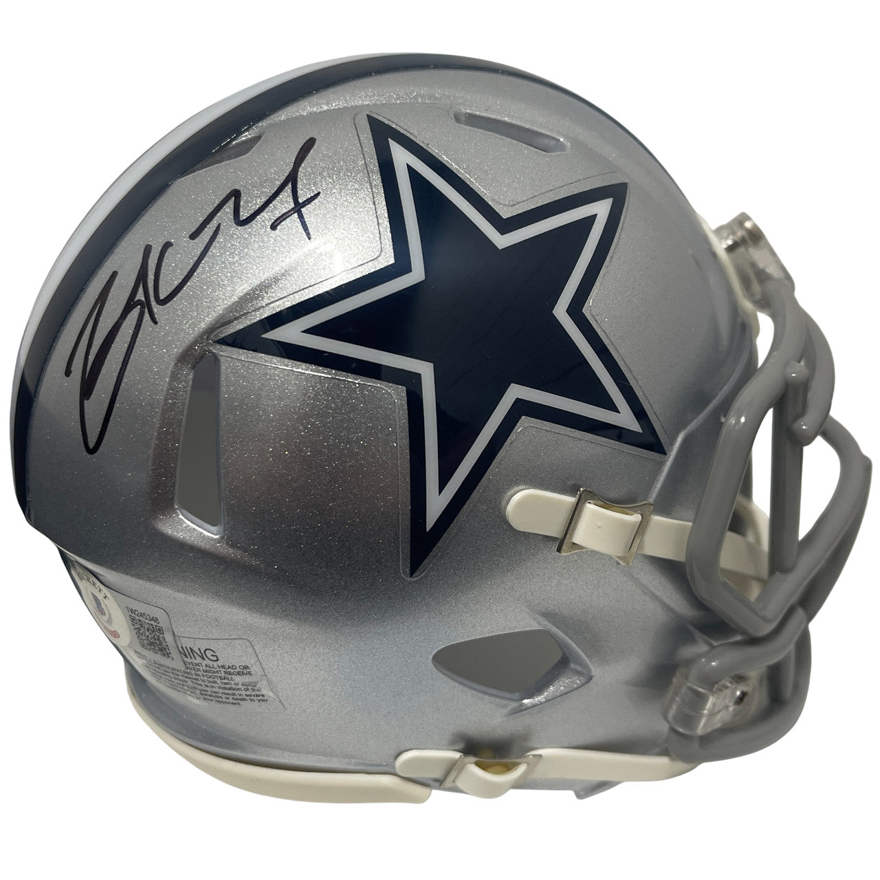 Zack Martin Signed Dallas Cowboys Riddell Speed Mini Helmet Beckett COA