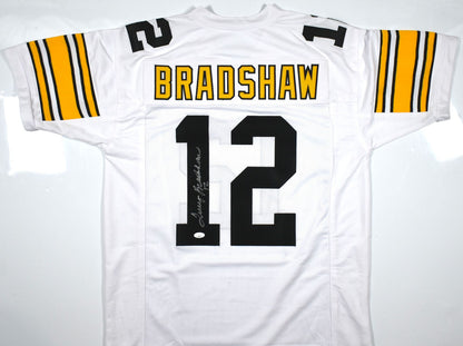 Terry Bradshaw Autographed White Custom Football Jersey