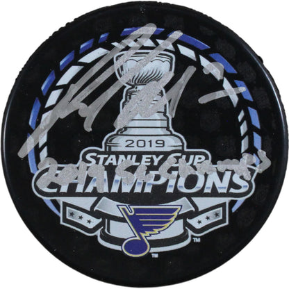 Patrick Maroon Signed St. Louis Blues 2019 Stanley Cup Champions Hockey Puck