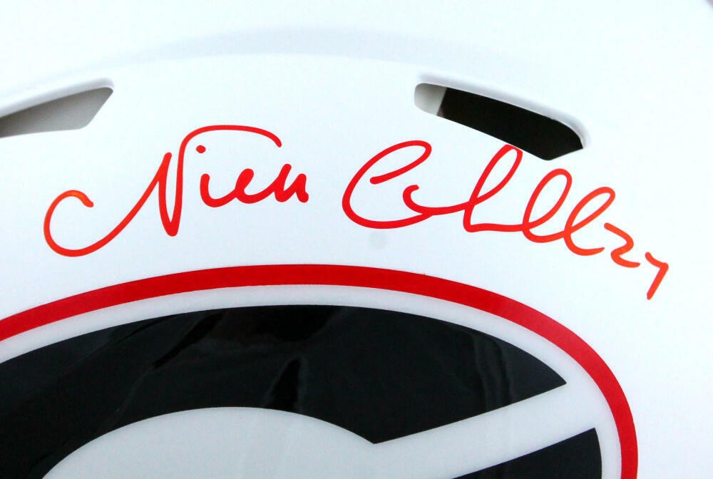 Nick Chubb Signed Georgia Bulldogs Full Size AMP Speed Authentic Helmet Beckett