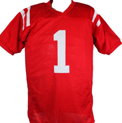 A.J. Brown Signed Ole Miss Rebels Red Custom Jersey