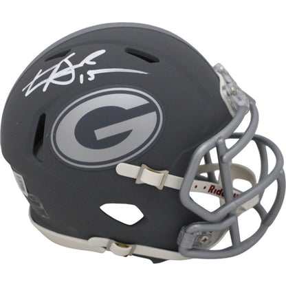 Carson Beck Autographed Georgia Bulldogs Slate Speed Mini Helmet
