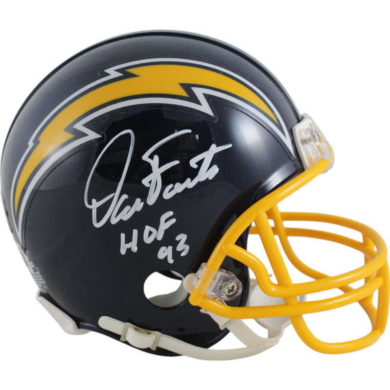 Dan Fouts Signed San Diego Chargers Throwback Mini Helmet (HOF Inscription)