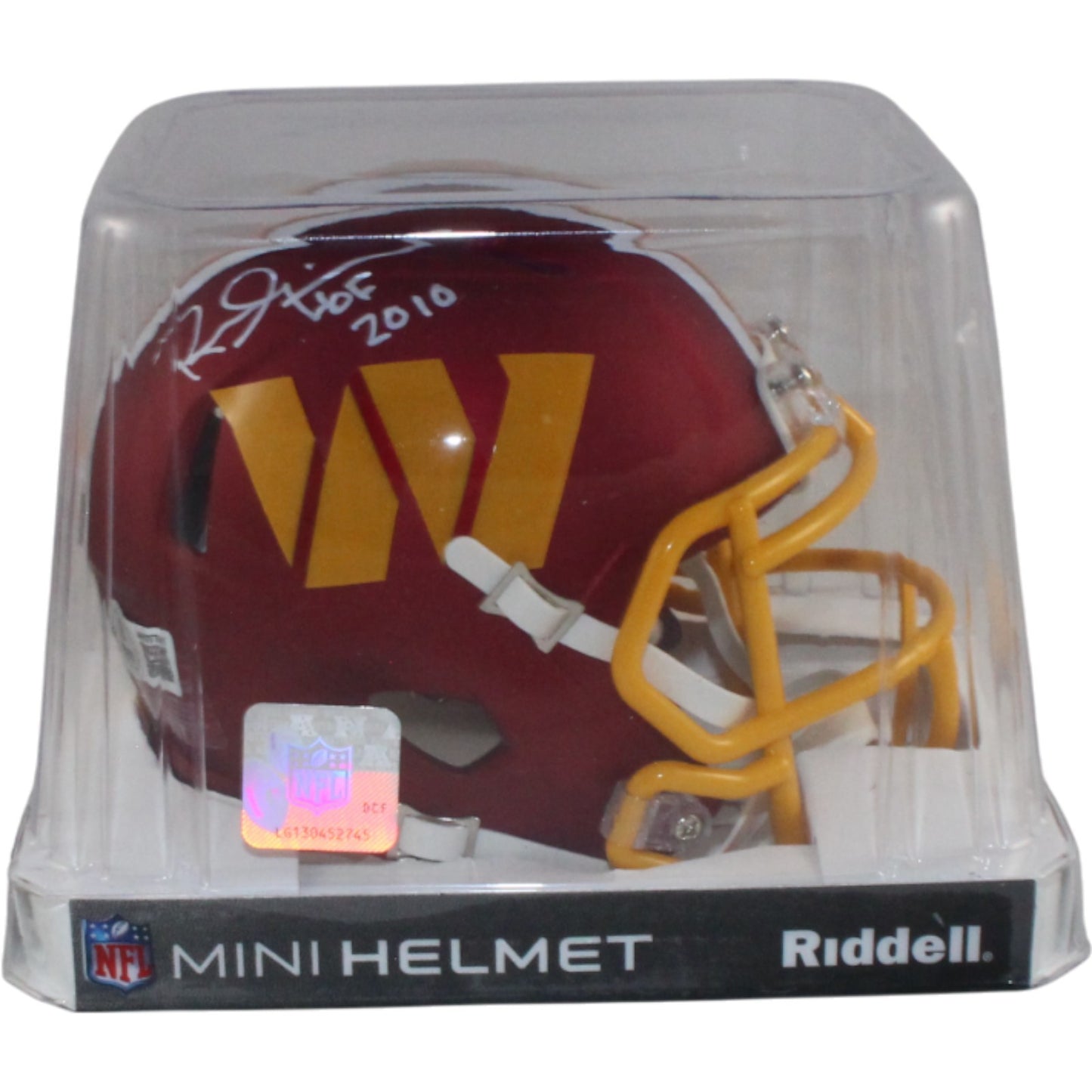 Russ Grimm Signed Washington Commanders 2025 Alternate Mini Helmet (HOF)