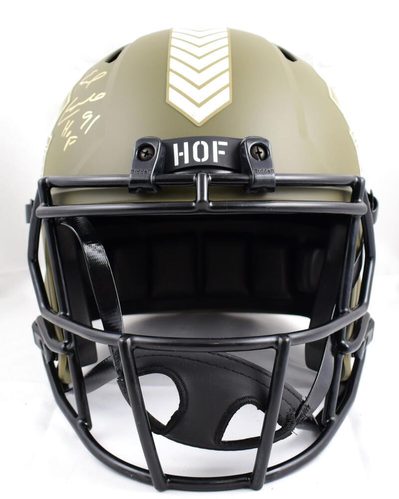 Tony Dorsett & Earl Campbell Signed Salute to Service Full Size Helmet