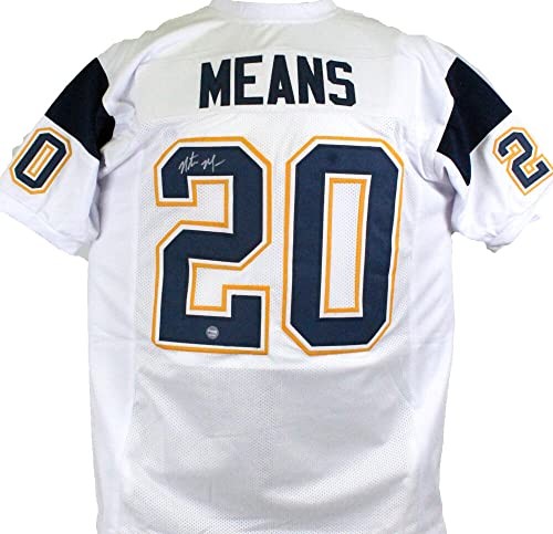 Natrone Means Signed San Diego Chargers Custom White Jersey