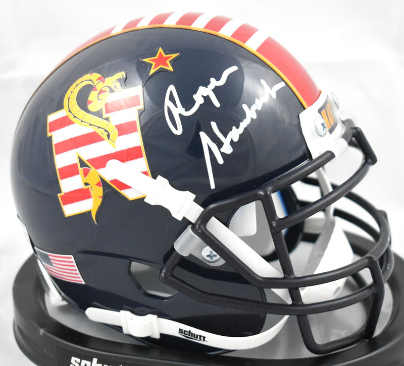 Roger Staubach Signed Navy Midshipmen DTOM Mini Helmet