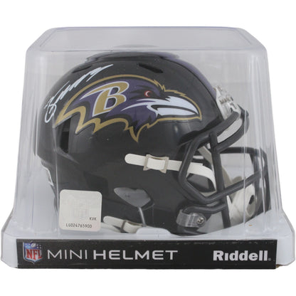 Zay Flowers Baltimore Ravens Autographed Mini Helmet