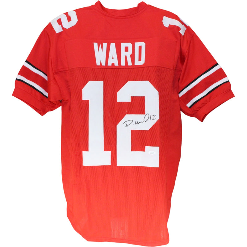 Denzel Ward Signed College Style Custom Football Jersey