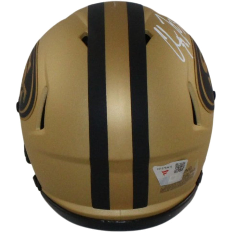 Christian McCaffrey Signed San Francisco 49ers Rave Mini Helmet
