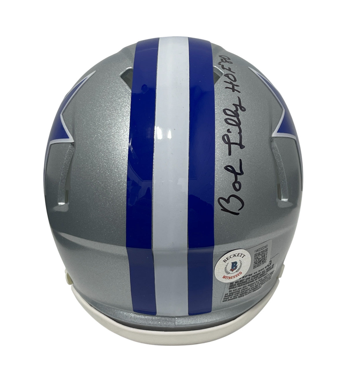 Bob Lilly Signed Dallas Cowboys Throwback Mini Helmet with 4 Inscriptions