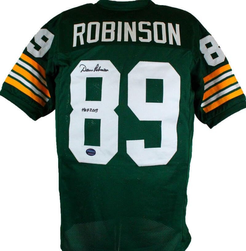 Dave Robinson Signed Green Custom Jersey