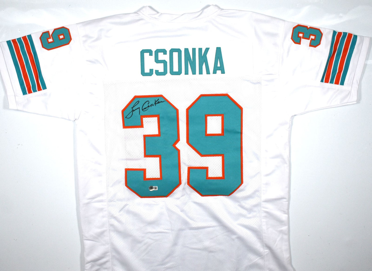 Larry Csonka Autographed Miami Dolphins Custom White Jersey