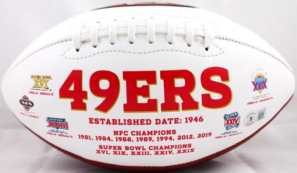 Elijah Mitchell Signed San Francisco 49ers Logo Football