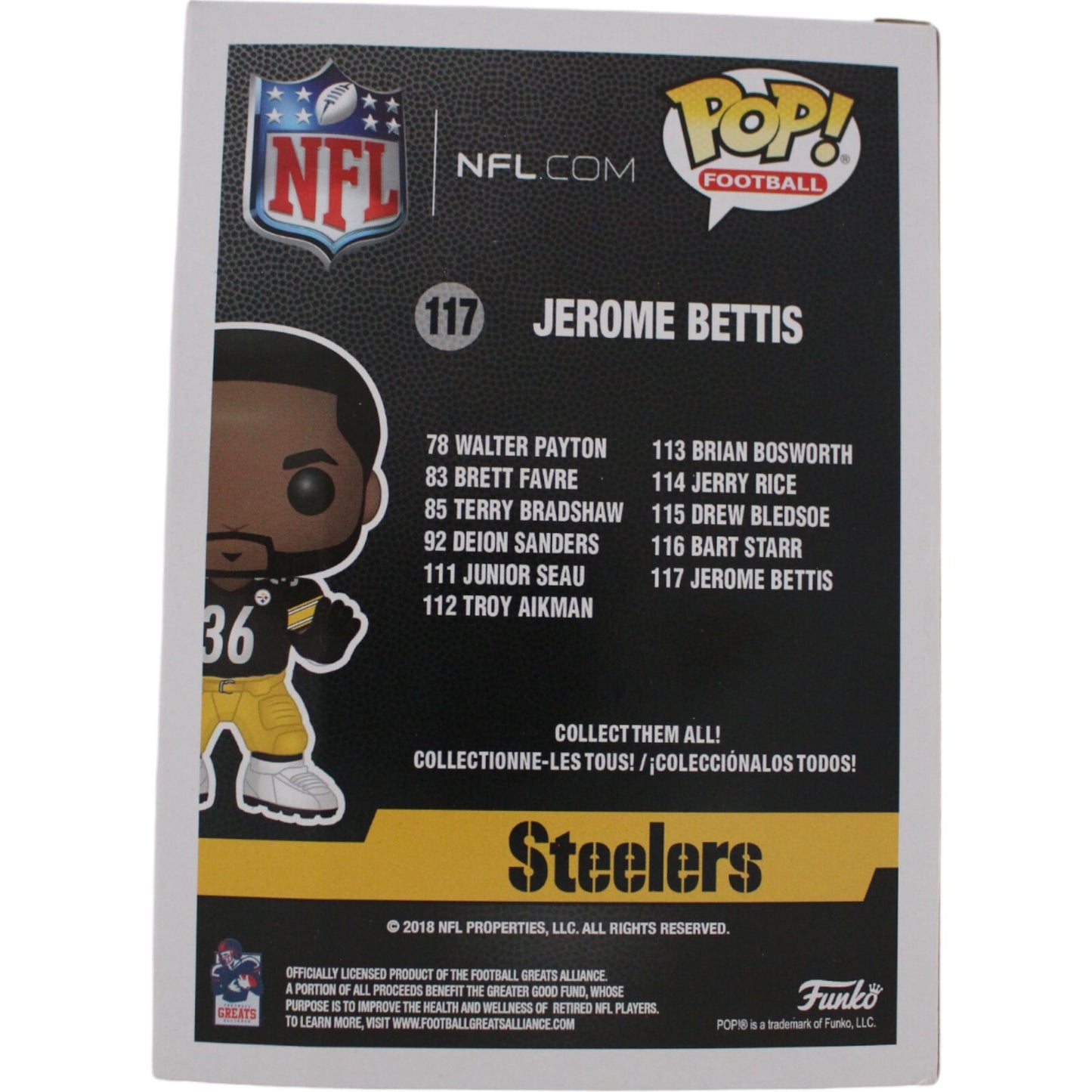 Jerome Bettis Signed Pittsburgh Steelers Funko Pop! with "Bus" Inscription
