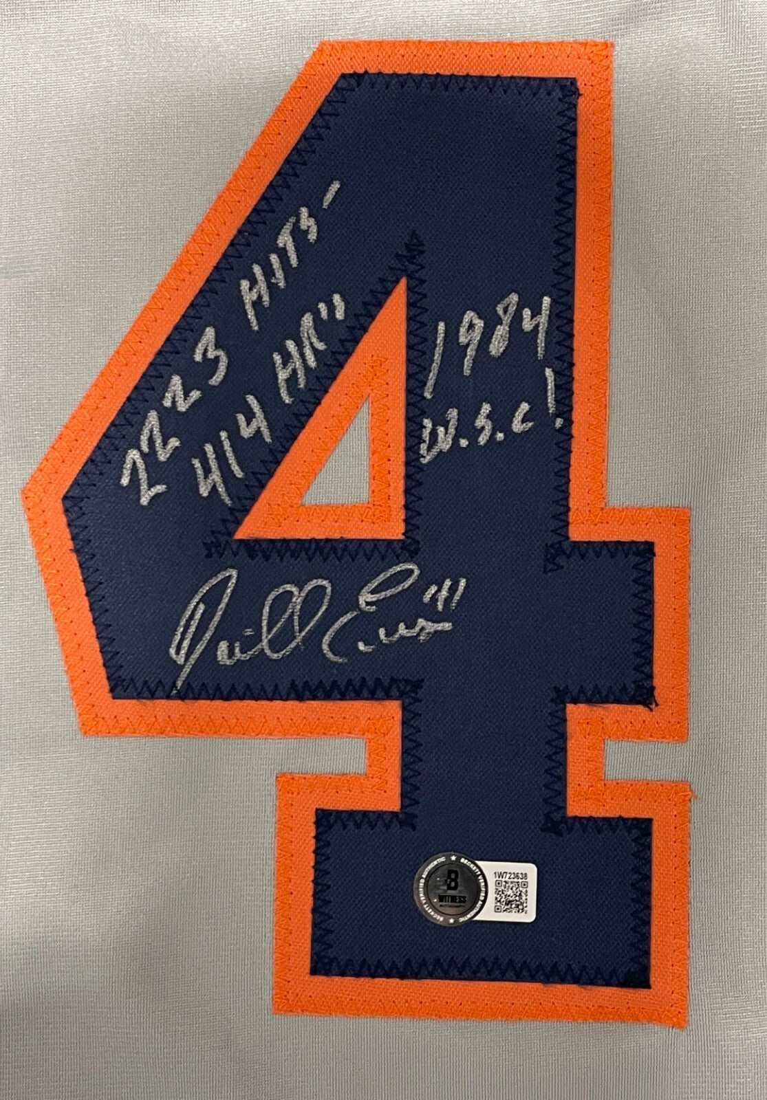 Darrell Evans Detroit Tigers Signed Custom Jersey (3 Inscriptions) BAS