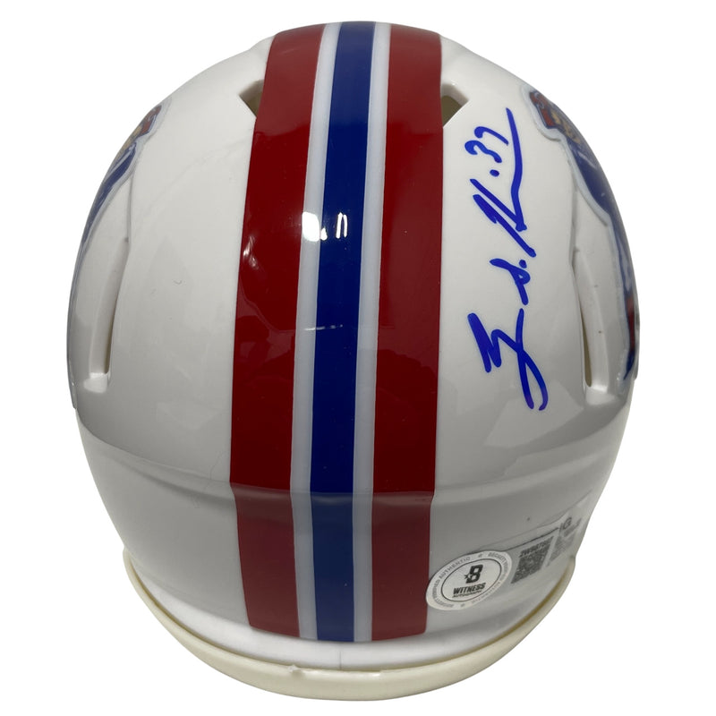 Rodney Harrison Signed New England Patriots Throwback Mini Helmet (Beckett)