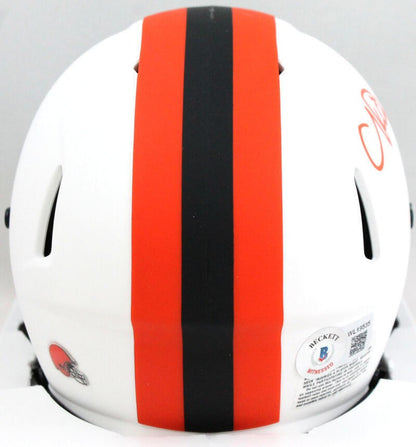 Nick Chubb Autographed Cleveland Browns Lunar Speed Mini Helmet