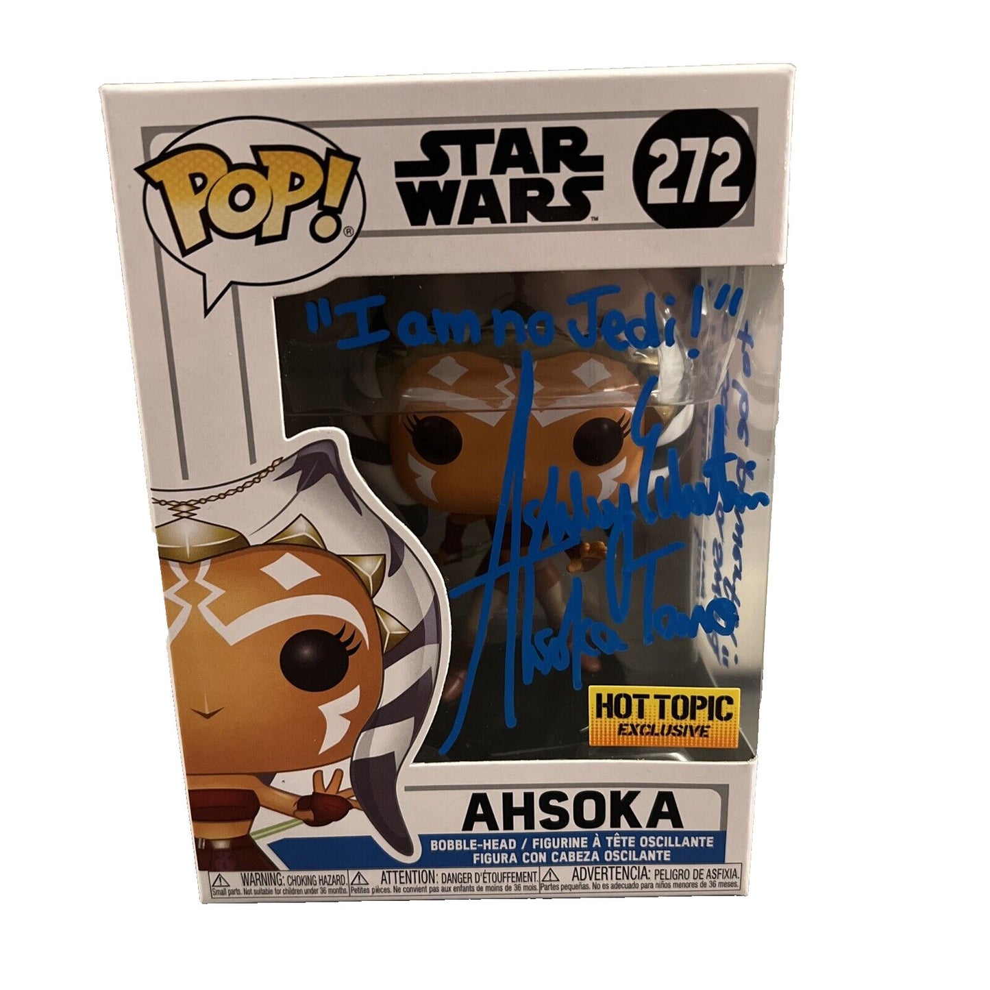 Ashley Eckstein Signed Ahsoka Tano #272 Star Wars Funko Pop w/ Inscriptions
