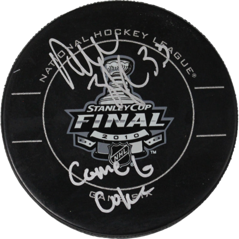 Dustin Byfuglien Autographed Chicago Blackhawks Hockey Puck (Game 6 Goal Insc)