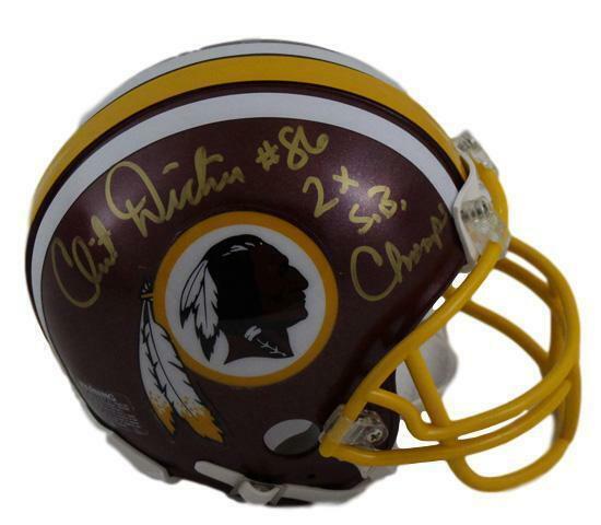 Clint Didier Signed Washington Redskins Mini Helmet 2x SB Champs