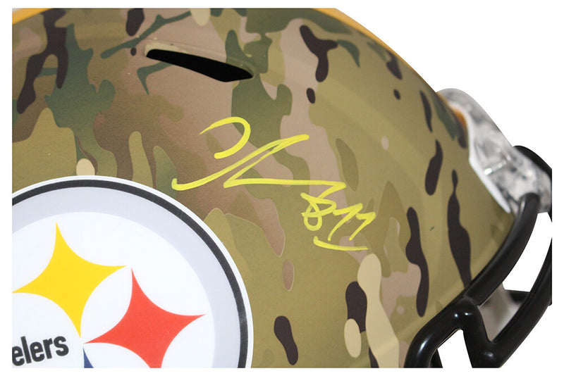 Chase Claypool Autographed Pittsburgh Steelers Full Size Camo Helmet