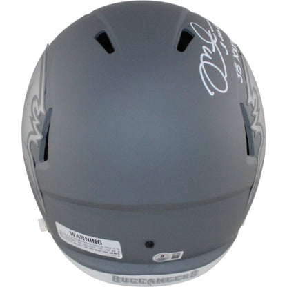 Mike Alstott Signed Tampa Bay Buccaneers Slate Full Size Helmet (SB Champs)