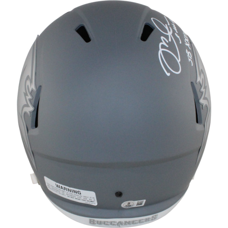 Mike Alstott Signed Tampa Bay Buccaneers Slate Full Size Helmet (SB Champs)