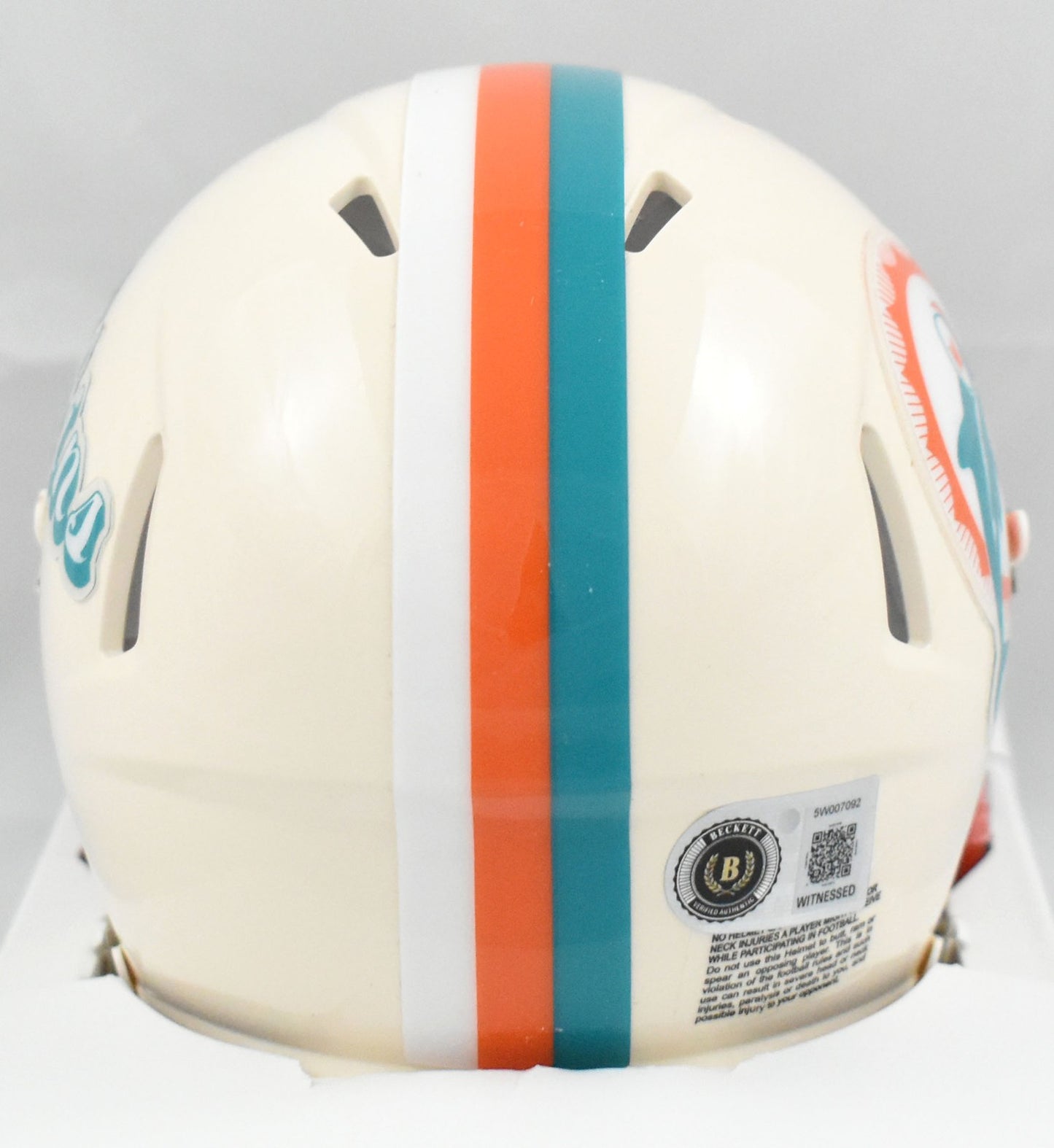 Zach Thomas Autographed Miami Dolphins Throwback Speed Mini Helmet